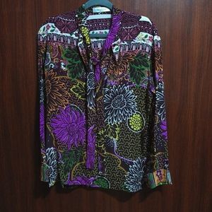 Valentino silk blouse with tieneck